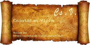 Csintalan Viola névjegykártya